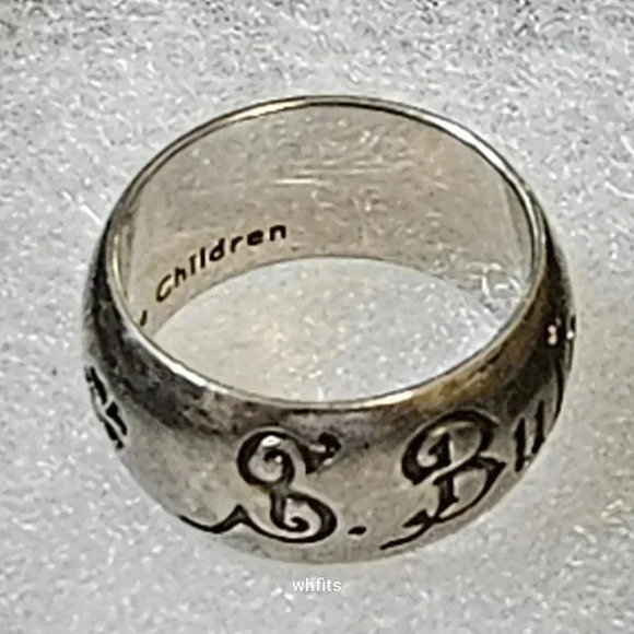 Vintage Bulgari Save the Children Sterling Silver Ring 53mm Size 6.5 - Picture 3 of 4